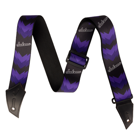 Correa Para Guitarra Jackson Negro Y Morado