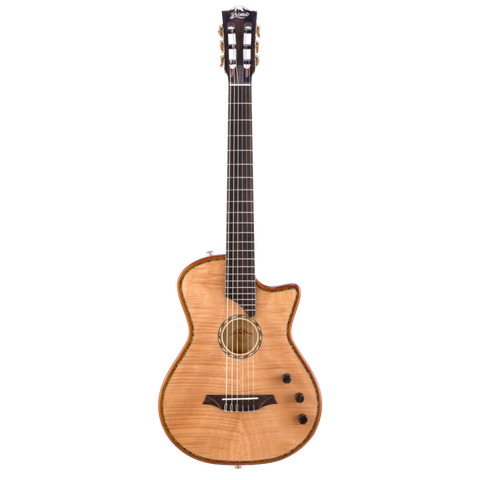 Guitarra Electroacústica Bromo Nylon Natural Ben2c Con Estuche
