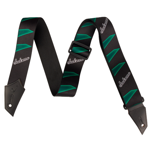Correa Para Guitarra Jackson Negro Y Verde