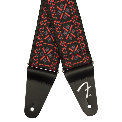 Correa Para Guitarra Pasadena Tejida Fender Rojo