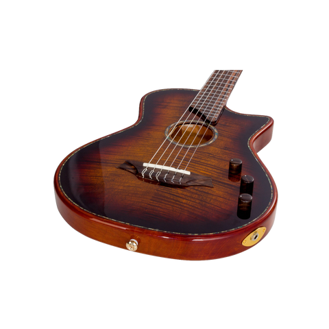 Guitarra Electroacústica Bromo Nylon Sumburst Ben2c Con Estuche