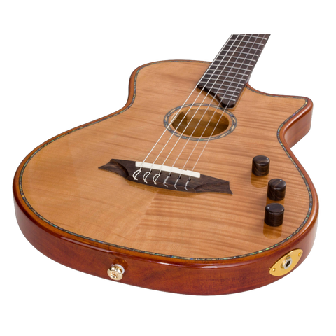 Guitarra Electroacústica Bromo Nylon Natural Ben2c Con Estuche