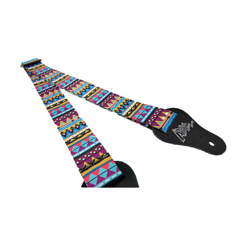 Correa Para Guitarra Multicolor Piramidal