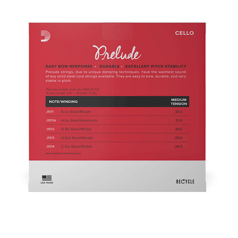 D´ADDARIO PRELUDE J1010 4/4 STRING SET FOR P/CELLO