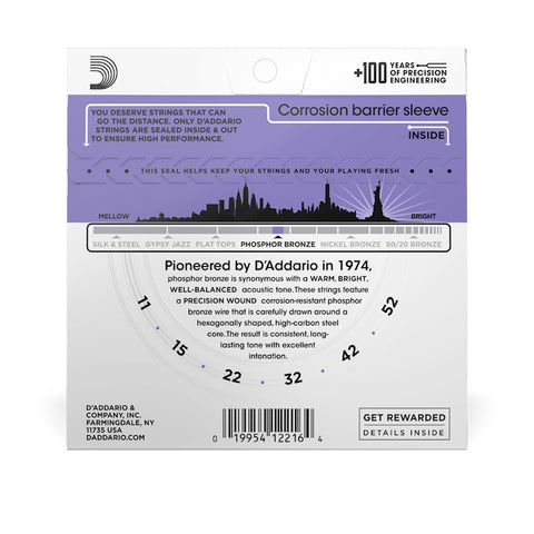 Set De Cuerdas Para Guitarra Acustica Daddario Ej26