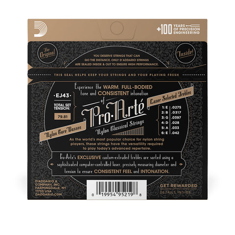 Set De Cuerdas Para Guitarra Clasica Daddario Ej43