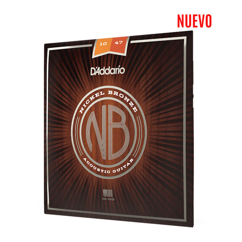 Set De Cuerdas Para Guitarra Acustica Daddario Nb Calibre 10-47