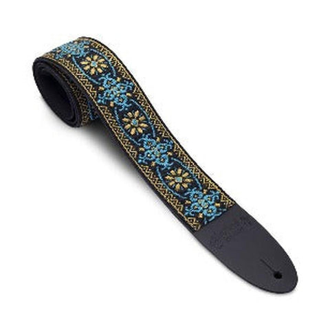 YELLOW JACQUARD RETRO GUITAR STRAP