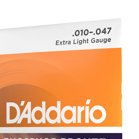 D'ADDARIO ACOUSTIC GUITAR STRING SET CALIBER 10/47 EJ15
