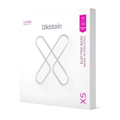 Set De 5 Cuerdas Para Bajo Escala Larga Daddario Xs Nps (45-130) Xsb45130