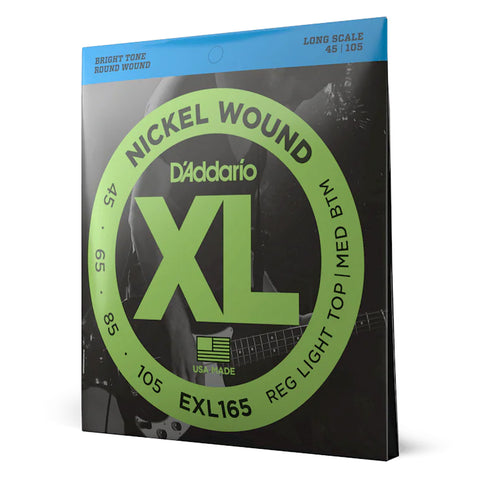 SET OF 4 D´ADDARIO BASS STRINGS CALIBER 45/105 EXL165