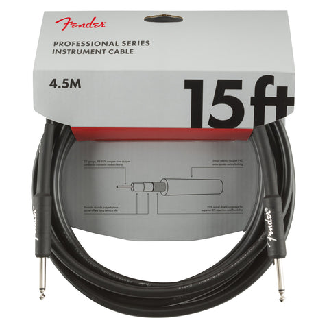 FENDER PROFESSIONAL CABLE 4.5 METERS BLACK