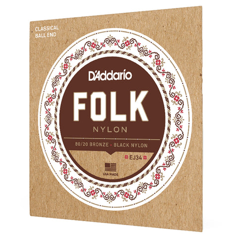 D'ADDARIO EJ34 ACOUSTIC GUITAR STRING SET CALIBER 28-45
