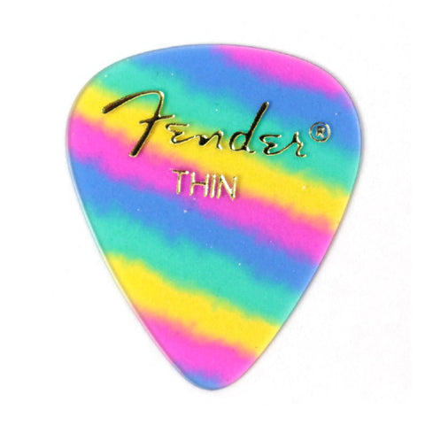 Picks Fender En Celuloide Delgados 12 Und Arcoiris