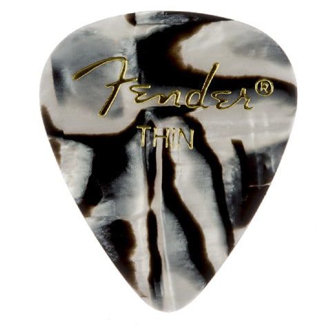 Picks Fender En Celuloide Delgados 12 Und Zebra