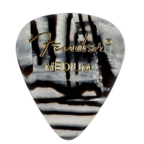 Picks Fender En Celuloide Medios 12 Und Zebra.
