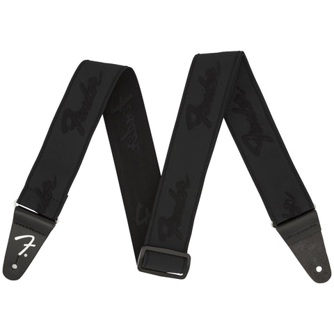 FENDER WEIGHLESS RUNNING BLACK GUITAR STRAP