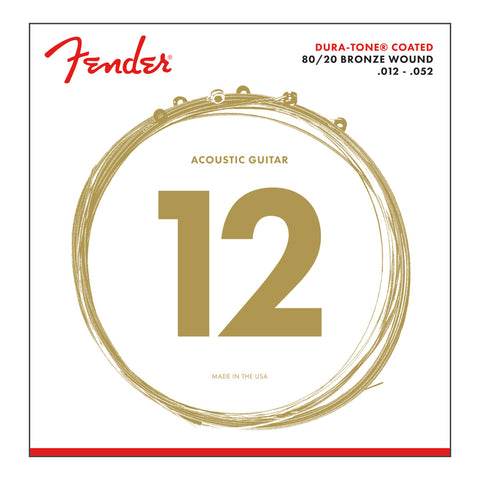 Set De Cuerdas Para Guitarra Acustica Fender Dura-Tone Calibre 12-52