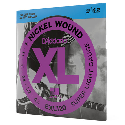 D'ADDARIO ELECTRIC GUITAR STRING SET CALIBER 9/42 EXL120