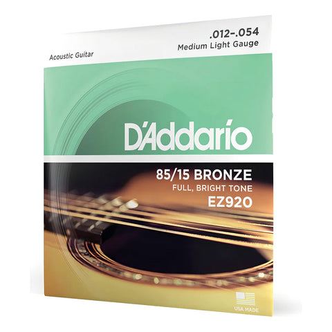 D'ADDARIO ACOUSTIC GUITAR STRING SET GAUGE 12/54 EZ920