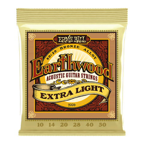 Set De Cuerdas Para Guitarra Acústica Ernie Ball Earthwood Calibre 10-50