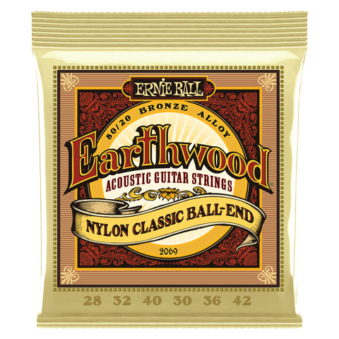 Set De Cuerdas Para Guitarra Clasica Ernie Ball Erathwood Calibre 28-42