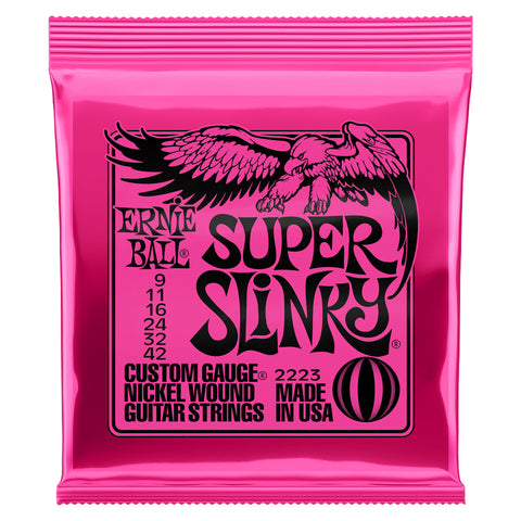ERNIE BALL SLINKY GAUGE 9/42 ELECTRIC GUITAR STRING SET.