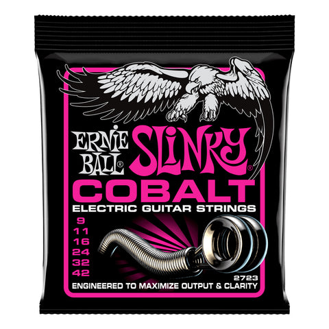 ERNIE BALL SLINKY COBALT GAUGE 9/42 ELECTRIC GUITAR STRING SET