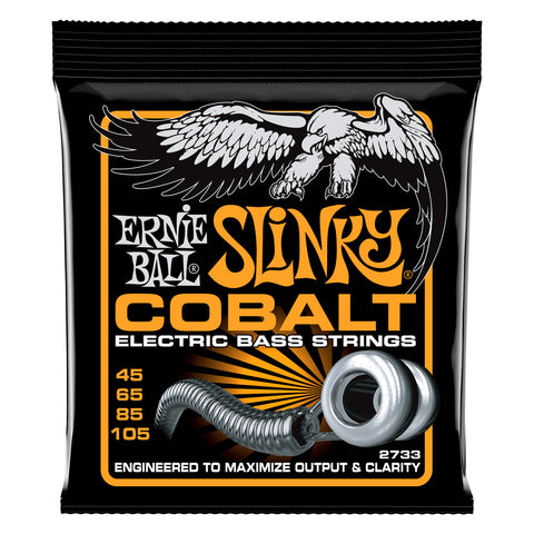 Set De 4 Cuerdas Para Bajo Eléctrico Ernie Ball Slinky Cobalt Calibre 45/105