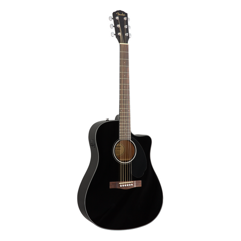 FENDER DREADNOUGHT CD-60SCE/ BLACK ELECTROACOUSTIC GUITAR