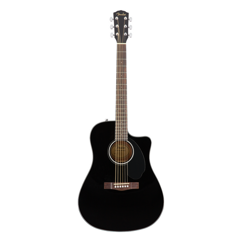 FENDER DREADNOUGHT CD-60SCE/ BLACK ELECTROACOUSTIC GUITAR