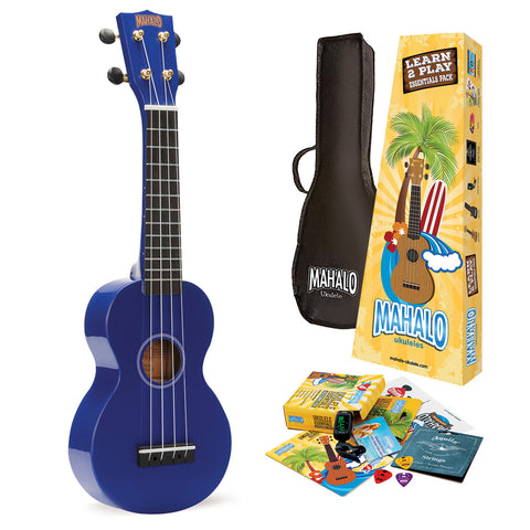 UKULELE MAHALO SOPRANO MR1BK- BLUE - WITH CASE