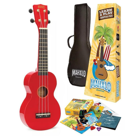 Ukulele Mahalo Soprano Rojo Incluye Accesorios