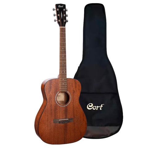 CORT AF510M ACOUSTIC GUITAR /Open Pore/ Mahogany /WITH CASE.