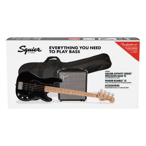 Bajo Eléctrico Squier Affinity En Combo Precisión Bass Pj Mn Black