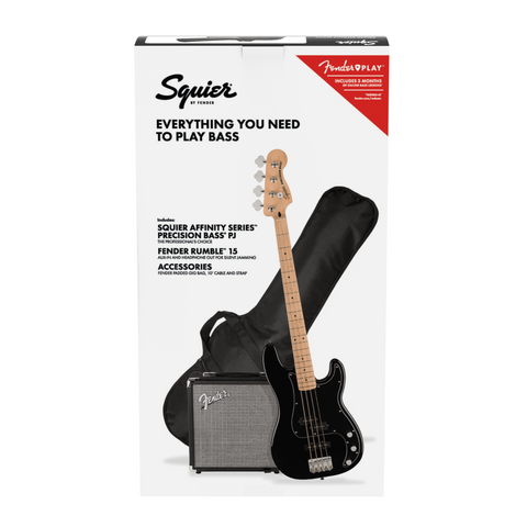 Bajo Eléctrico Squier Affinity En Combo Precisión Bass Pj Mn Black