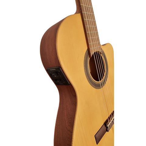 Guitarra Electroacústica Nylon Lagant Alquimia Alhambra Natural