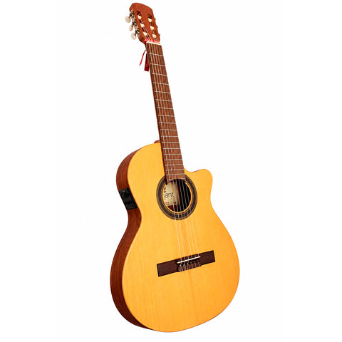Guitarra Electroacústica Nylon Lagant Alquimia Alhambra Natural