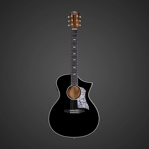 Guitarra Electroacustica Cuerda Metalica Bromo Ban4ce Tapa Negra Con Funda