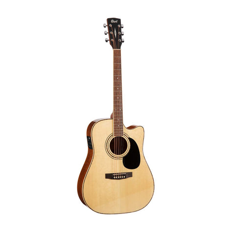 Guitarra Electroacústica Cort Ad880ce Natural Santi Con Funda