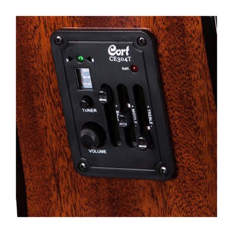 Guitarra Electroacústica Cort Ad880ce Natural Santi Con Funda