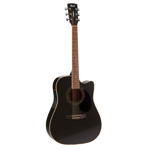 Guitarra Electroacústica Cort Ad880ce Negra Con Funda