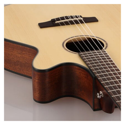 CORT ELECTROACOUSTIC GUITAR WITH NATURAL CEC1 NYLON STRINGS WITH CASE.