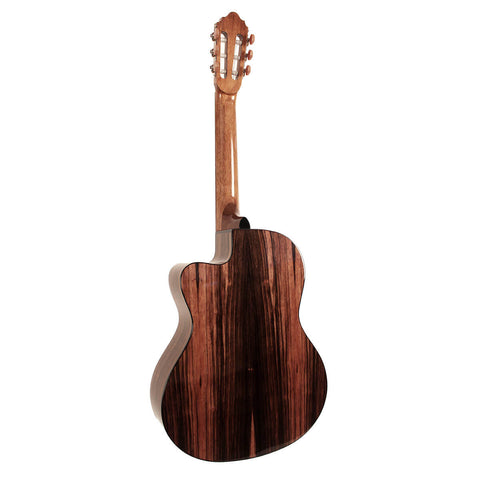 CORT ELECTROACOUSTIC GUITAR WITH NATURAL LACQUERED AC160F NYLON STRINGS.