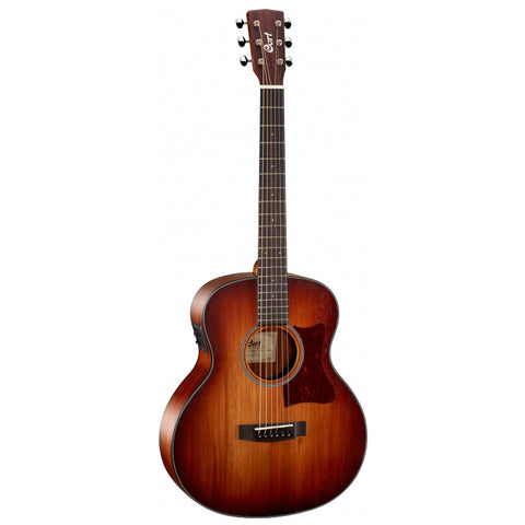 Guitarra Electroacústica Cort Con Cuerdas De Acero Little Cj Blackwood Con Funda