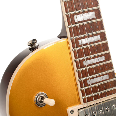 Guitarra Eléctrica Cort Cr200 Dorada Top
