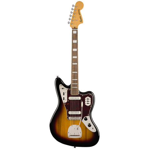 JAGUAR CLASIC VIBE 70 SQUIER SUNBURST ELECTRIC GUITAR.