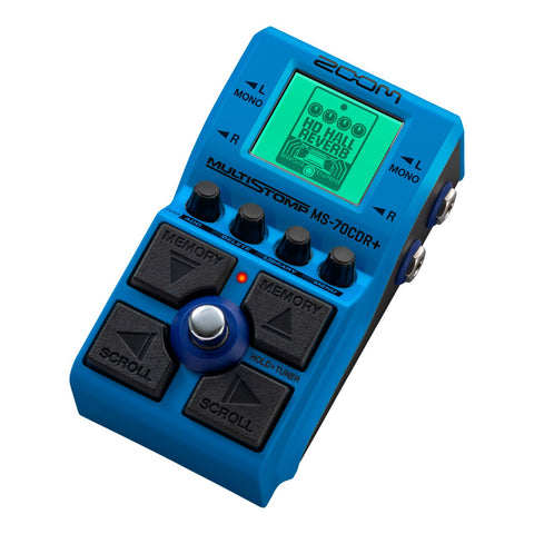 Pedal Multiefectos Zoom MS-70CDR+ Chorus Delay Reverb Estéreo para Guitarra