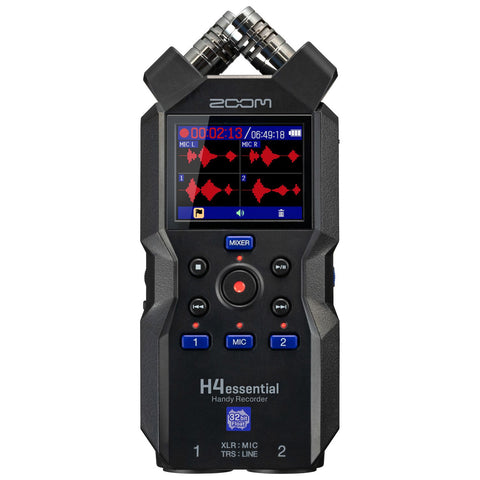 Grabadora de Mano Zoom H4essential 32-Bit Float 4 Pistas con Entradas XLR y USB-C