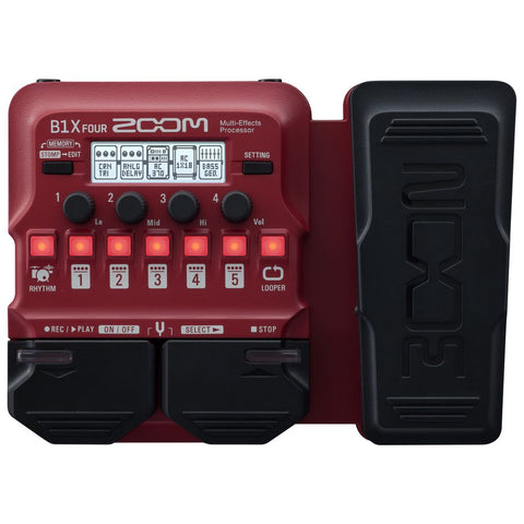 Pedal Multiefecto Para Bajo Electrico Zoom B1x-Four